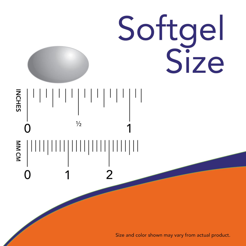 Close-up of NOW Foods Vitamin E softgels for easy daily supplementation