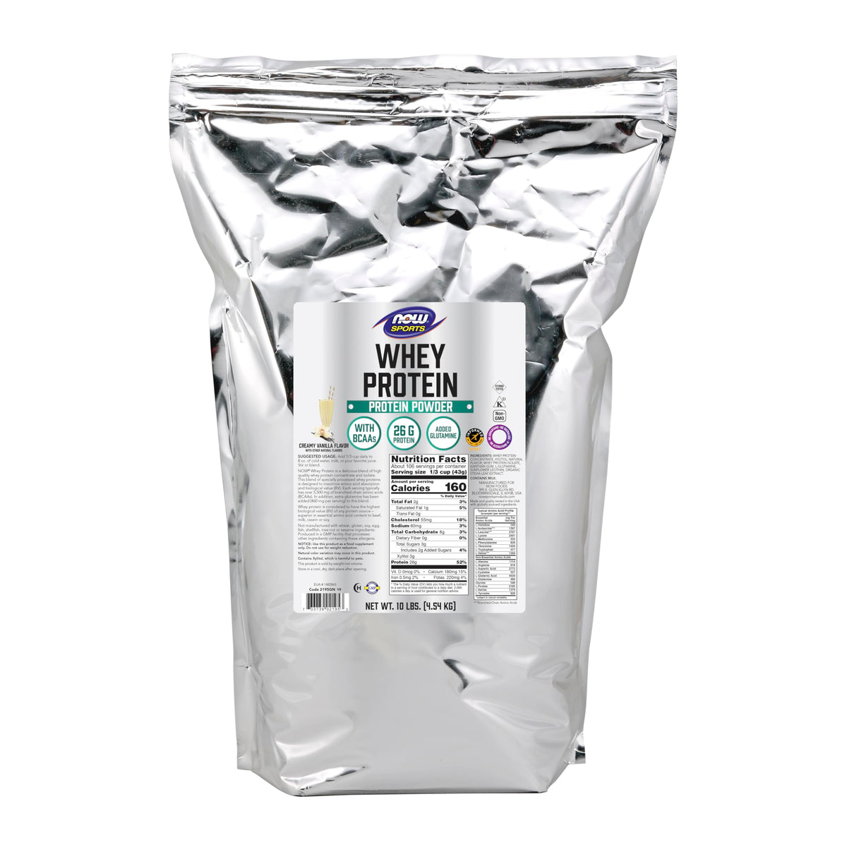 NOW Foods Whey Protein Cream Vanilla canister ready for post-workout shakes