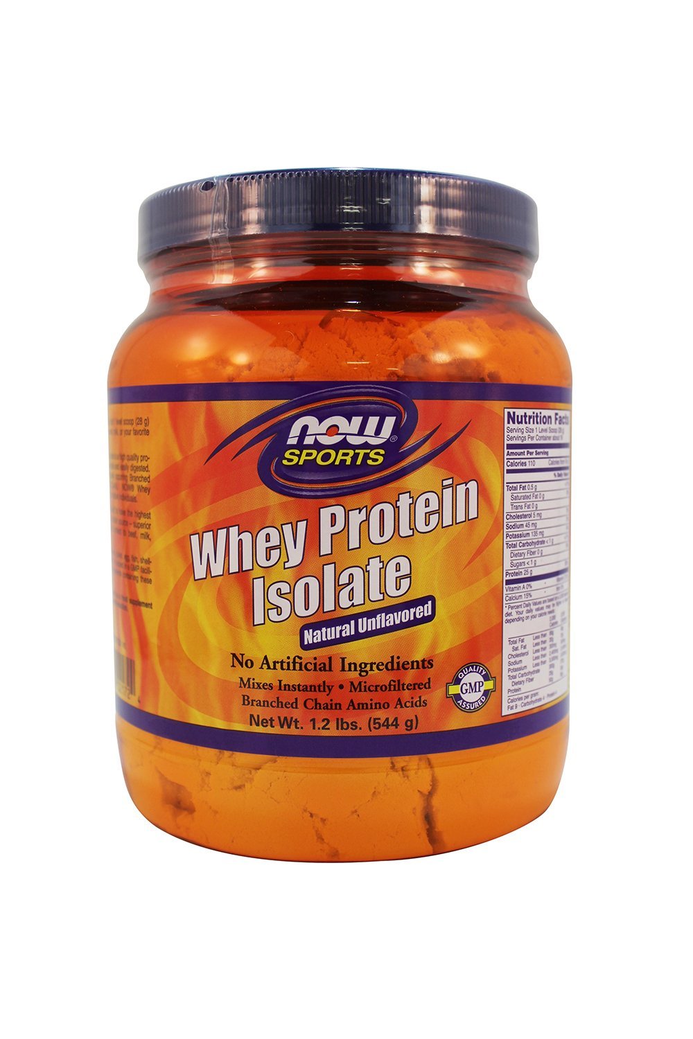 NOW Foods Whey Protein Isolate Unflavored powder – high-quality protein source for post-workout recovery.