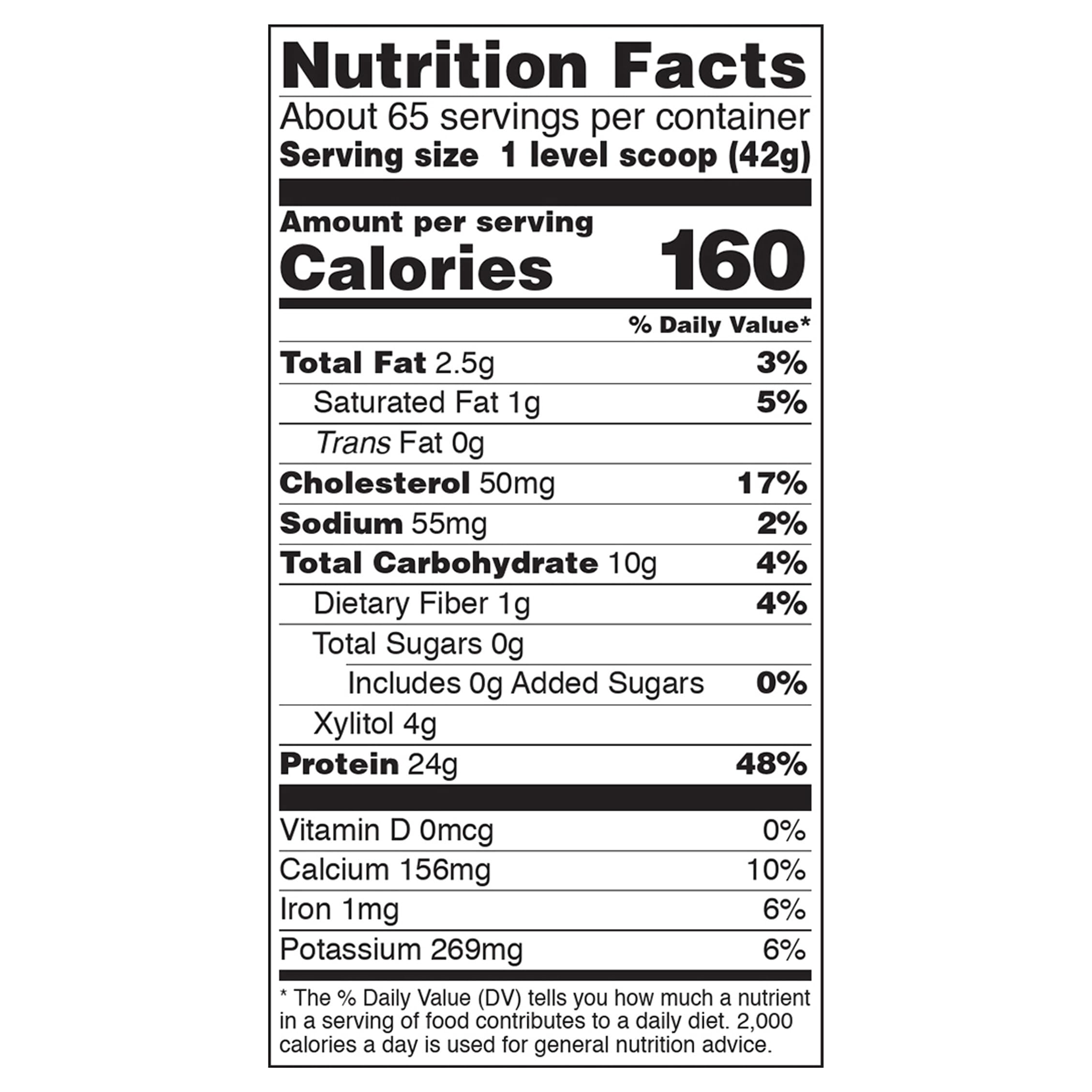 NOW Foods whey protein nutrition facts close-up