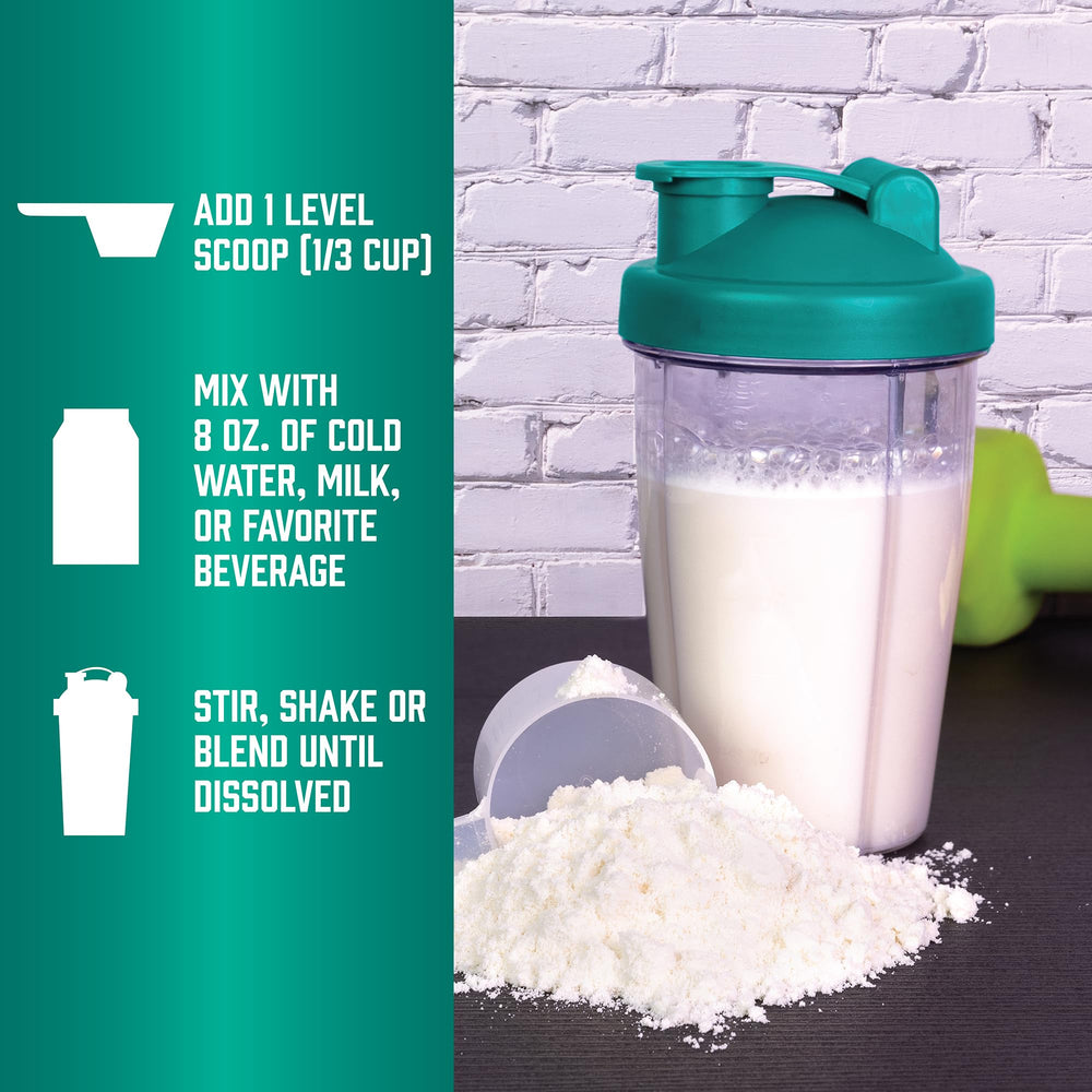 NOW Foods Whey Protein vanilla powder close-up for tasty shakes