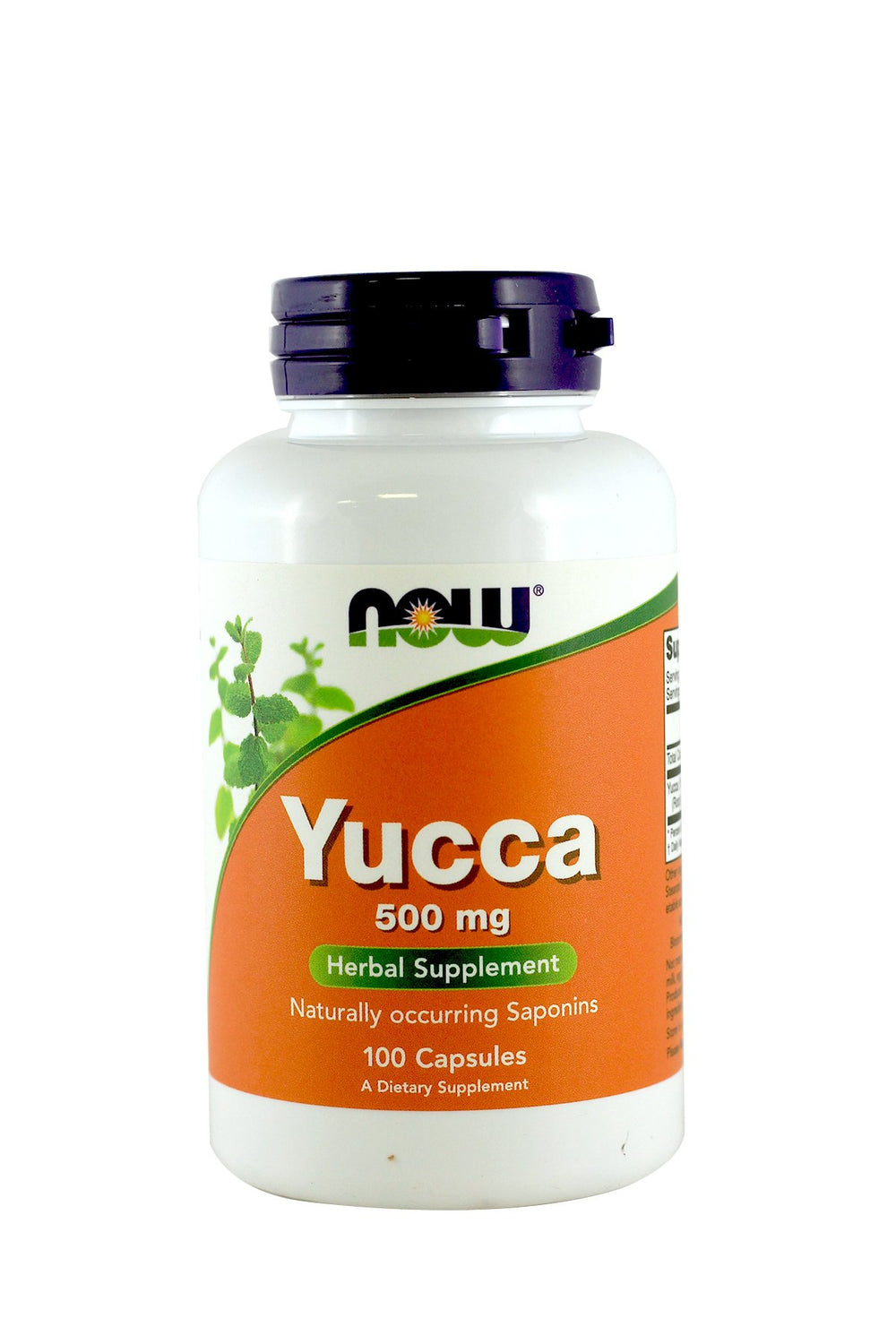 NOW Foods Yucca 500mg bottle for convenient daily wellness support
