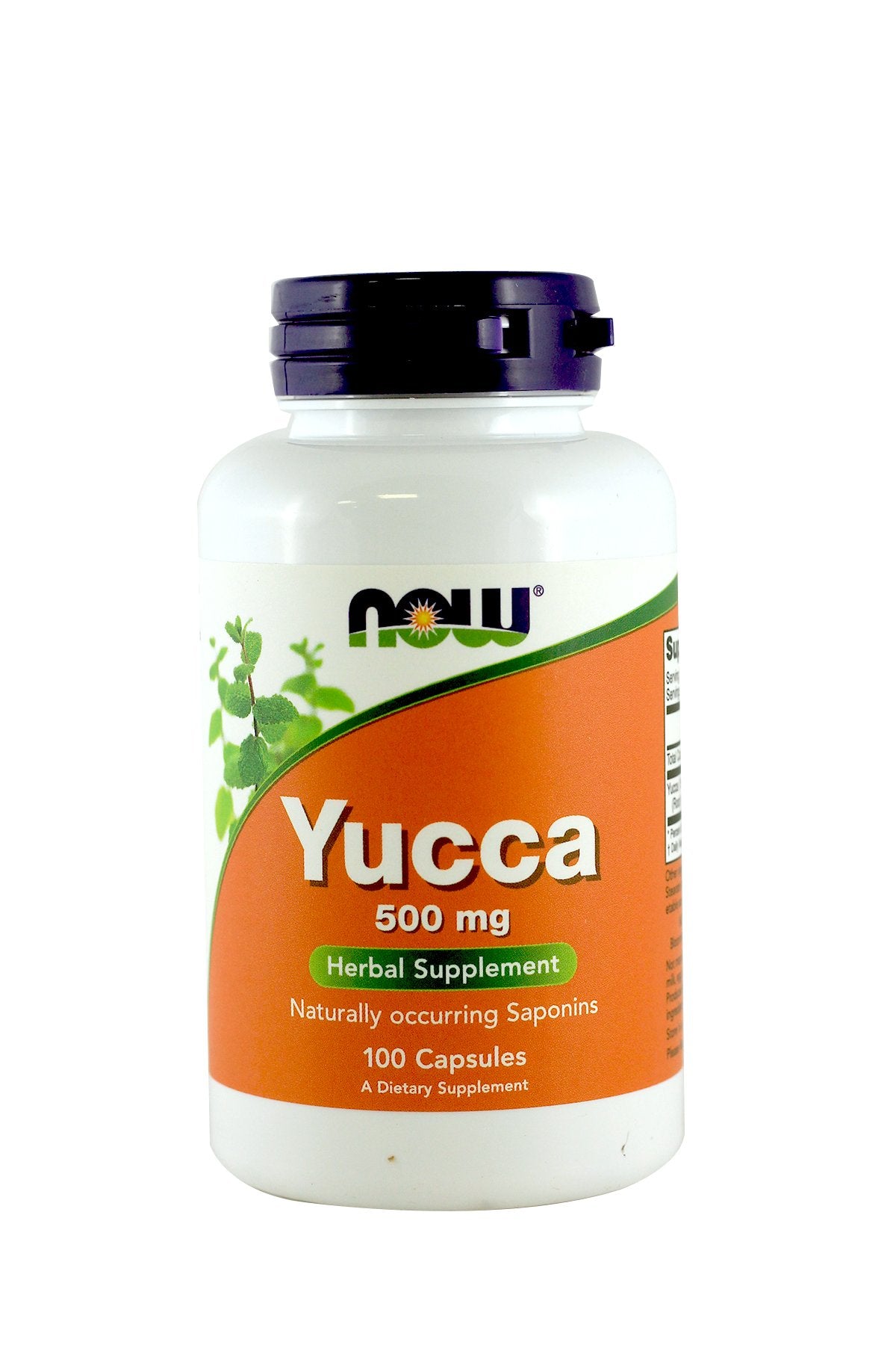 NOW Foods Yucca 500mg bottle for convenient daily wellness support