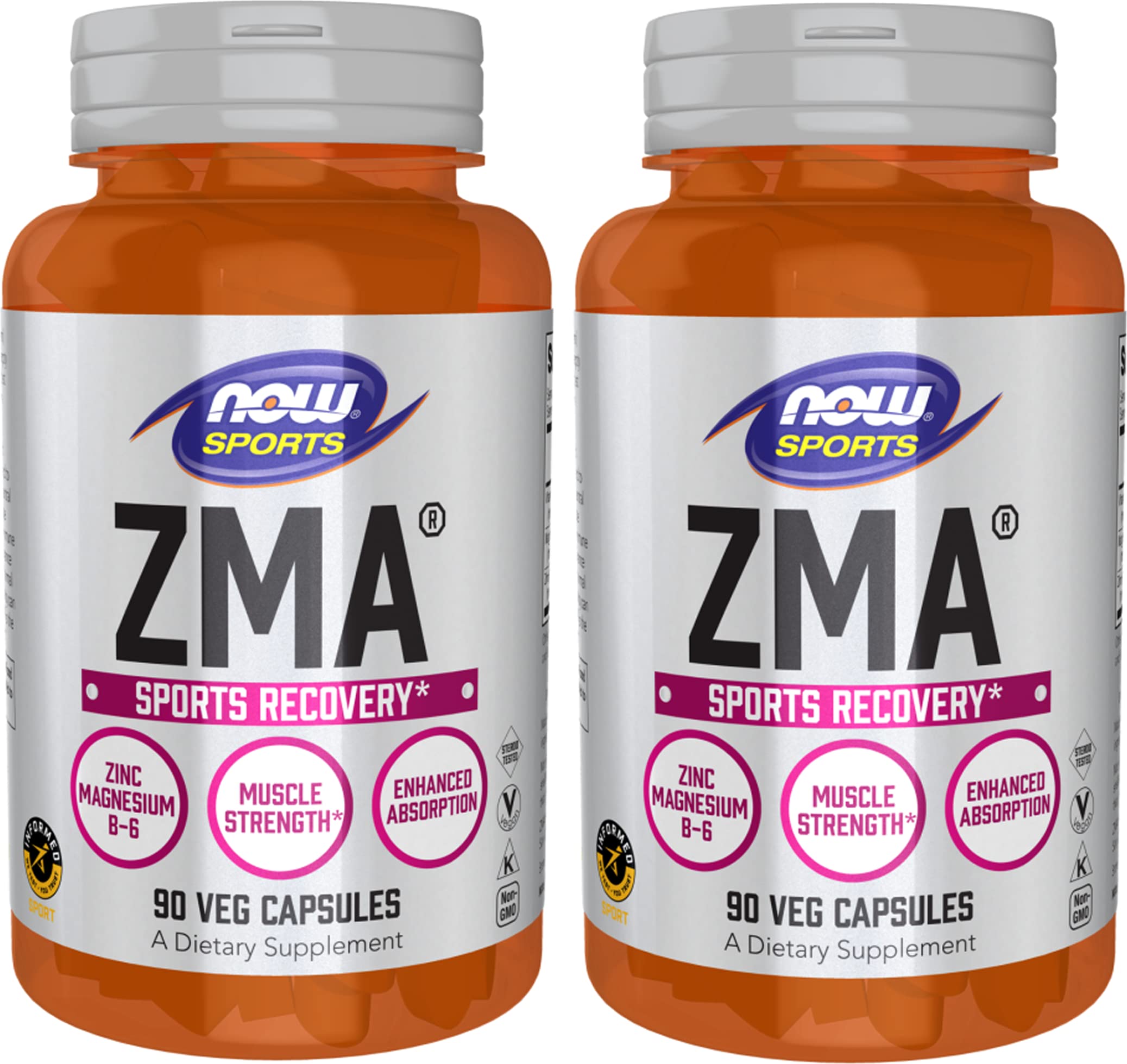 NOW Foods ZMA capsules close-up highlighting convenient daily supplement for possible recovery.