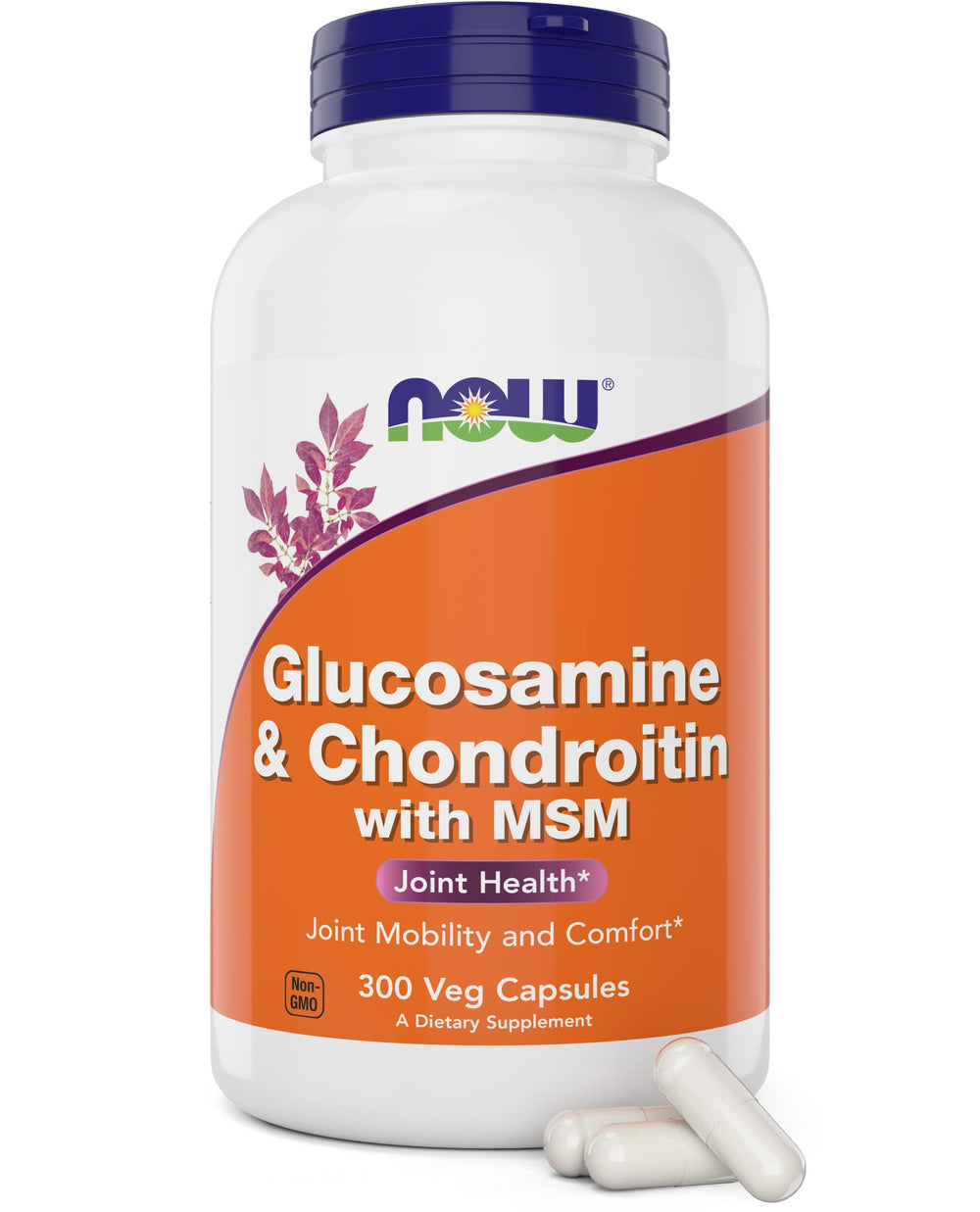 Now Foods Glucosamine Chondroitin MSM bottle front for daily joint support