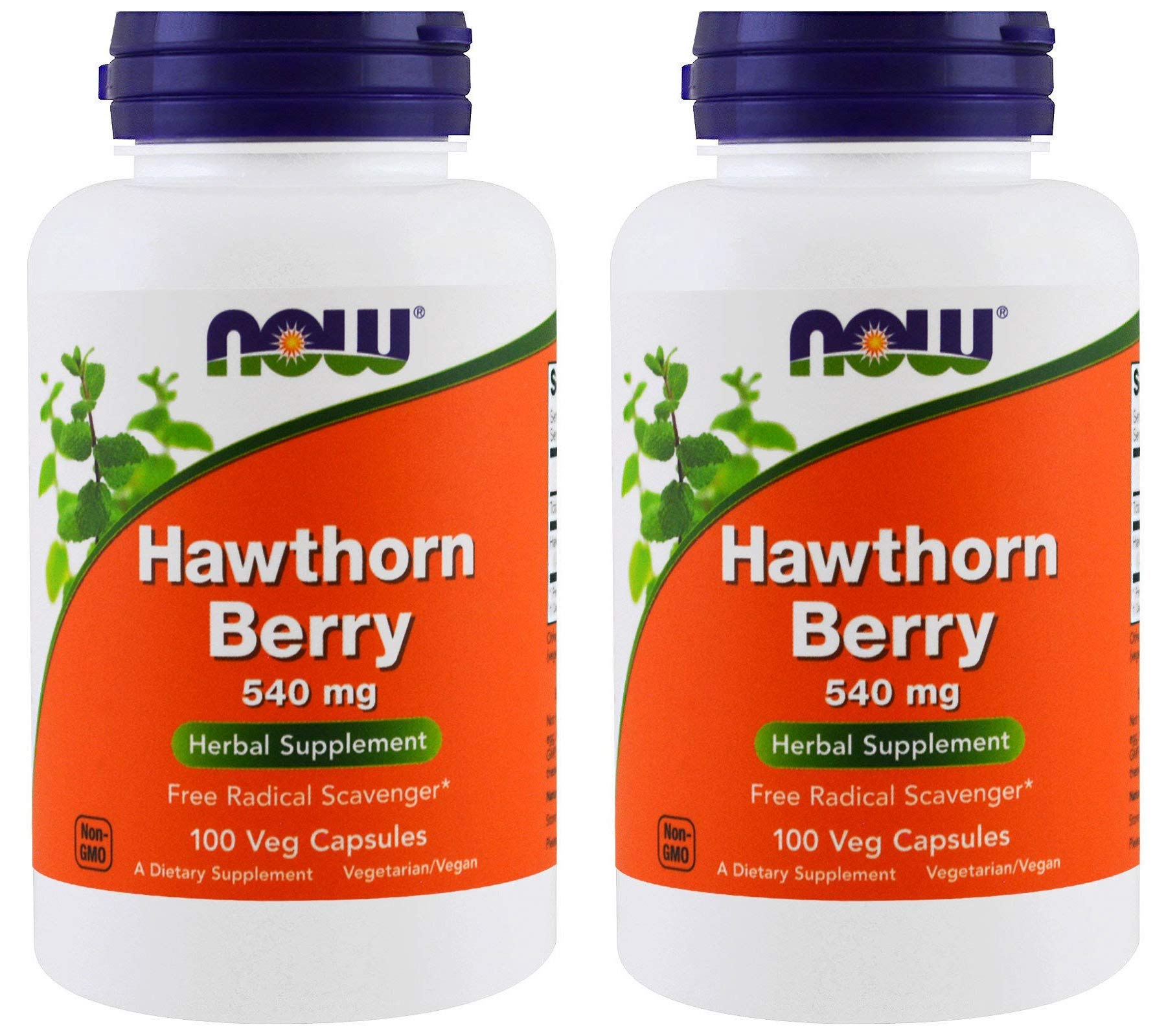 NOW Foods Hawthorn Berry 540 mg bottle with vegan capsules for antioxidant support