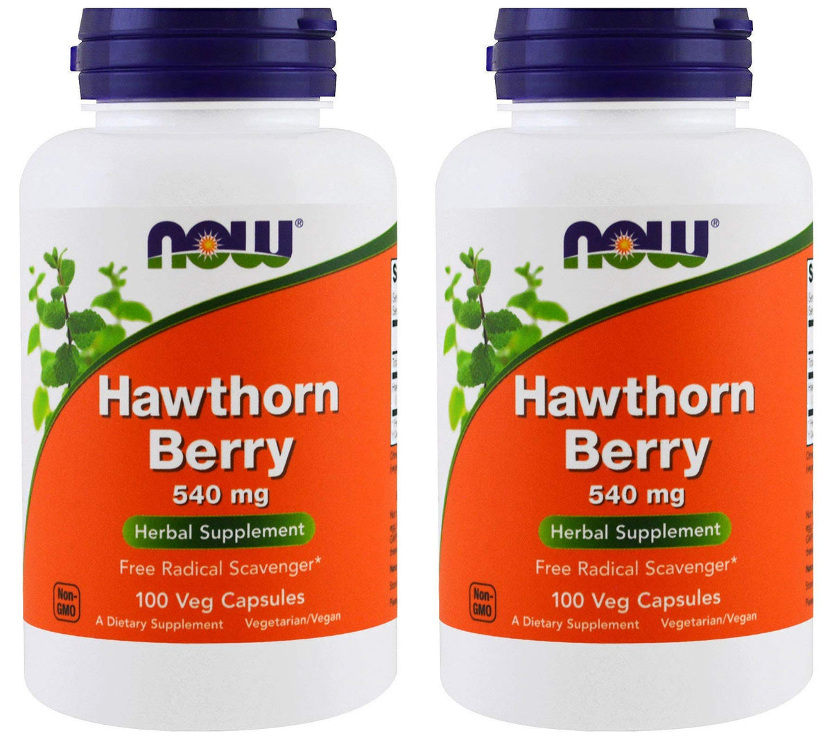 NOW Foods Hawthorn Berry 540 mg bottle with vegan capsules for antioxidant support