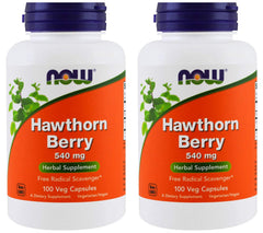 NOW Foods Hawthorn Berry 540 mg bottle with vegan capsules for antioxidant support