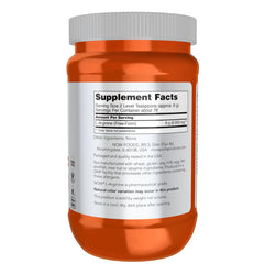 NOW Foods L-Arginine powder scoop ready for precise serving and protein metabolism support