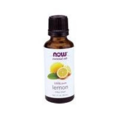 NOW Foods Lemon Oil 1oz droplets for adding fresh scent to water or diffusers.