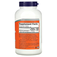 NOW Foods magnesium citrate tablets, two-pack provide convenient long-term supply.