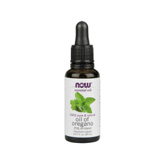 NOW Foods Oil of Oregano 25% bottle closeup for aroma and everyday use