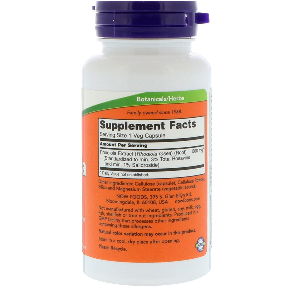 NOW Foods Rhodiola 2-pack packaging shows value and convenience for routines