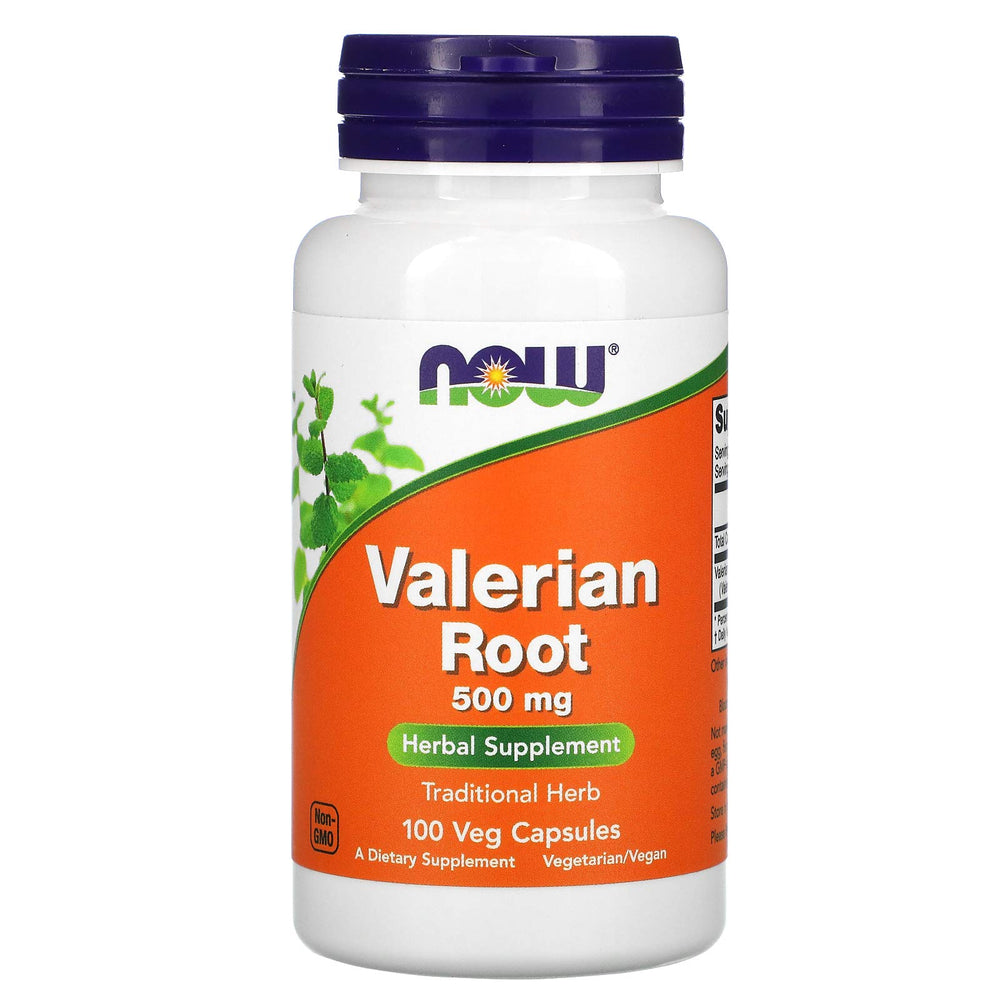 NOW Foods Valerian Root 500mg capsules for a calming nighttime routine