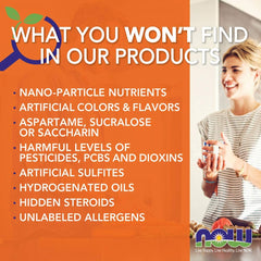 NOW Foods Zinc label back with GMP and potency information