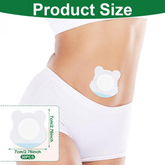 NQEUEPN self-adhesive castor oil patch adheres to skin for direct contact.