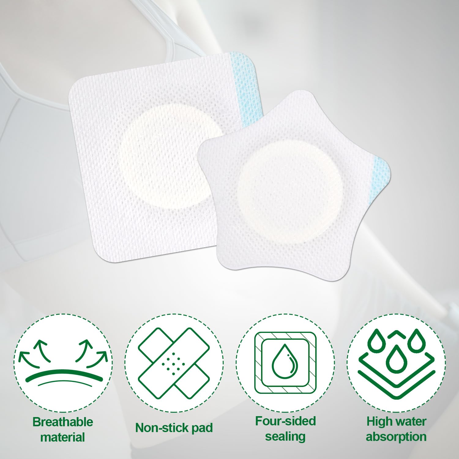 NQEUEPN self-adhesive patch adheres securely to skin during use.