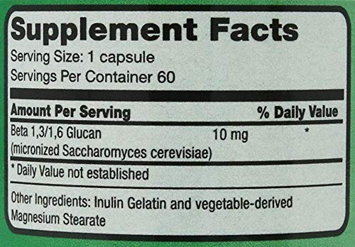 NSC Immunition capsules close-up highlighting beta glucan for immune support.