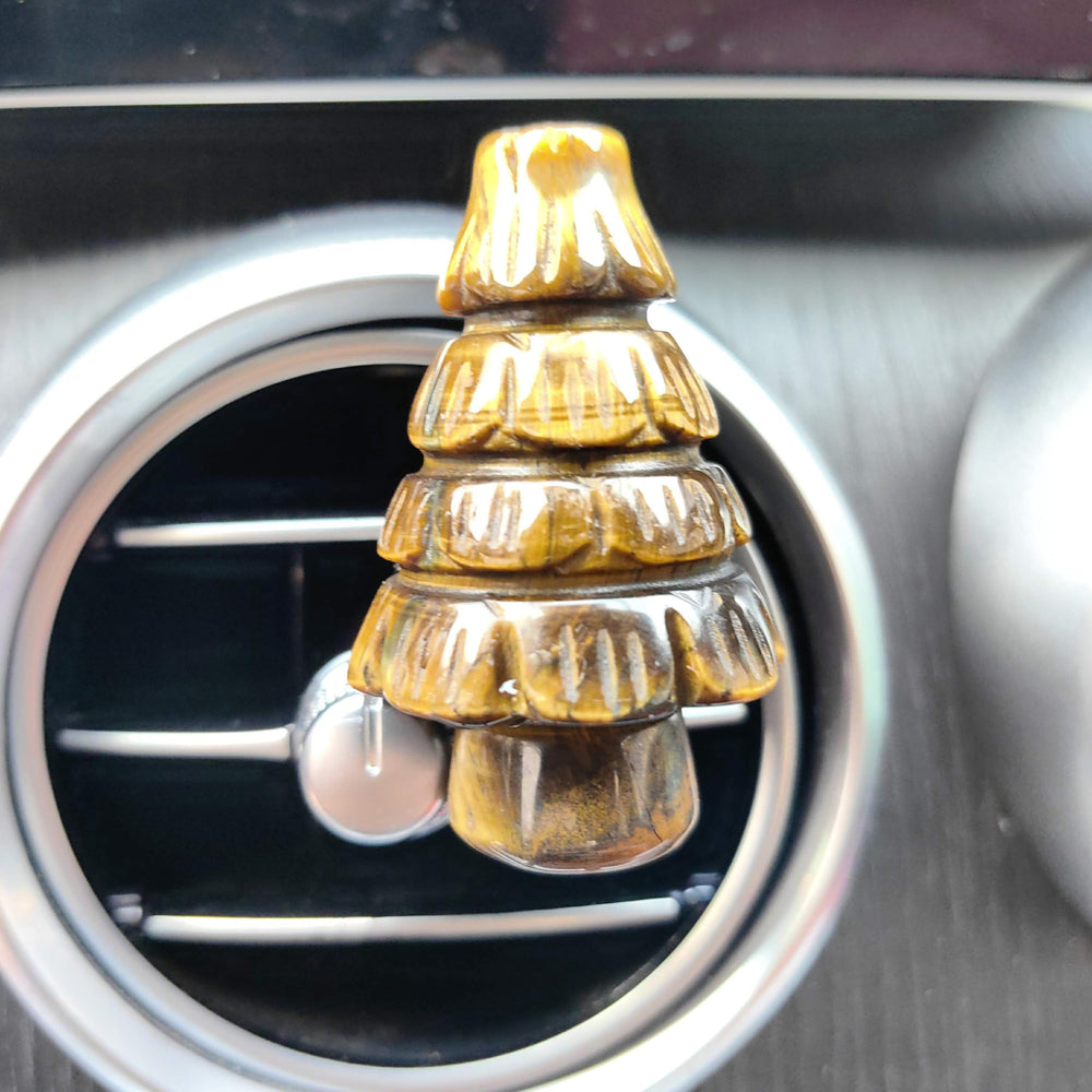 NsmjodStone Rose Quartz Tree car ornament brings subtle beauty and positive energy.