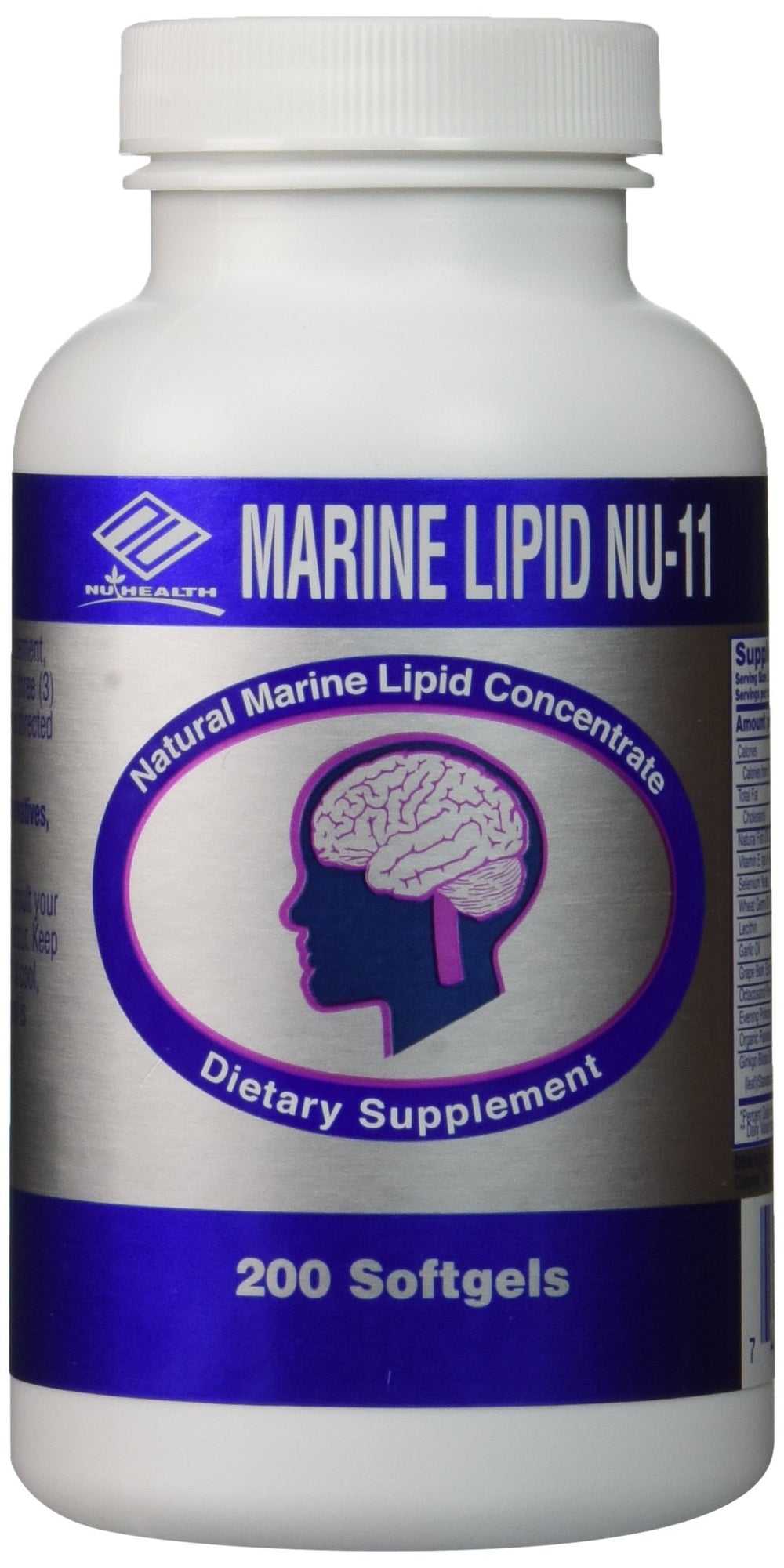 Nu-Health Marine Lipid Nu-11 bottle for daily wellness