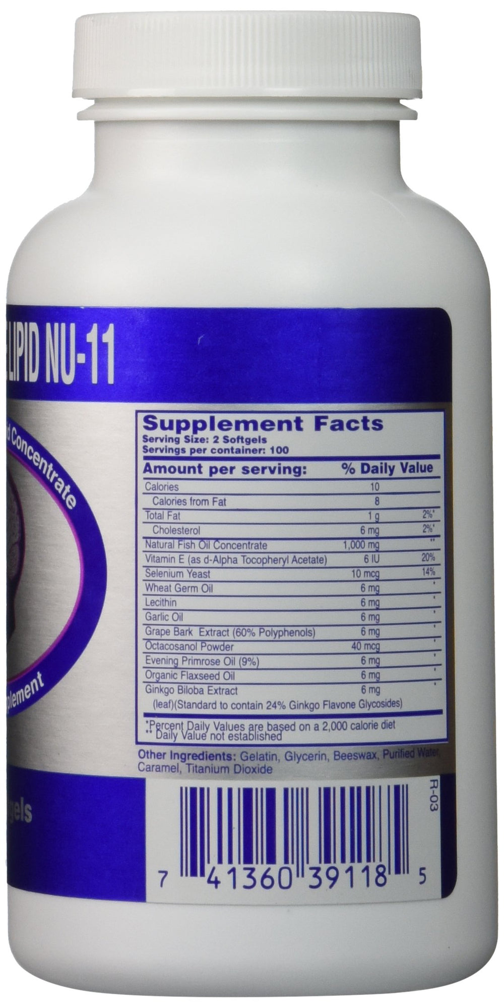 Nu-Health Nu-11 ingredients diagram highlighting omega-3 and antioxidants