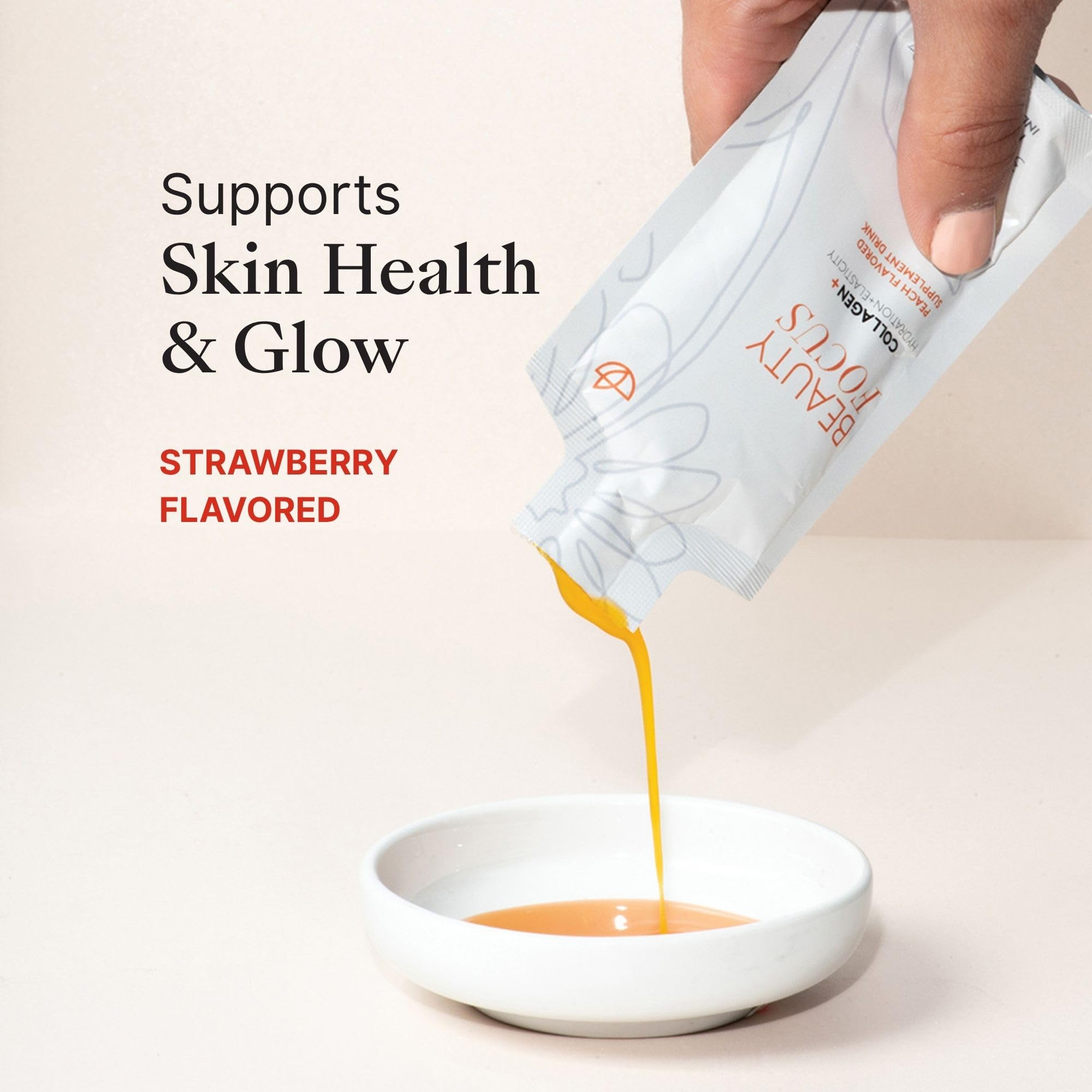 Nu Skin Beauty Focus Collagen+ single-serve packet for convenient daily use.