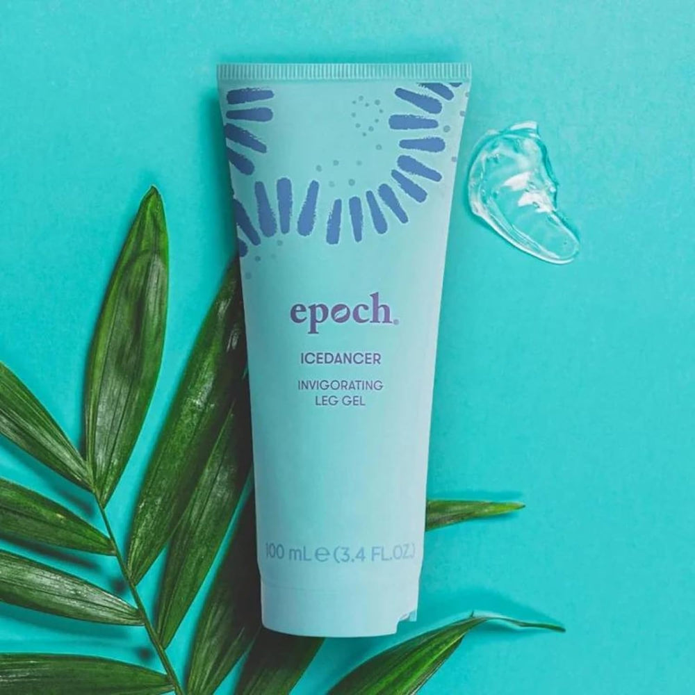 Nu Skin Epoch Ice Dancer cooling effect with menthol and mint on skin.