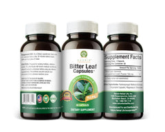 NUABIX Bitter Leaf Capsules bottle highlighting natural whole-body support