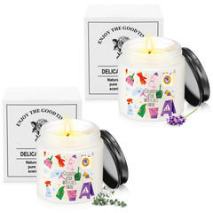 Nuanchu two-scent candles lavender and evergreen create a calming space.