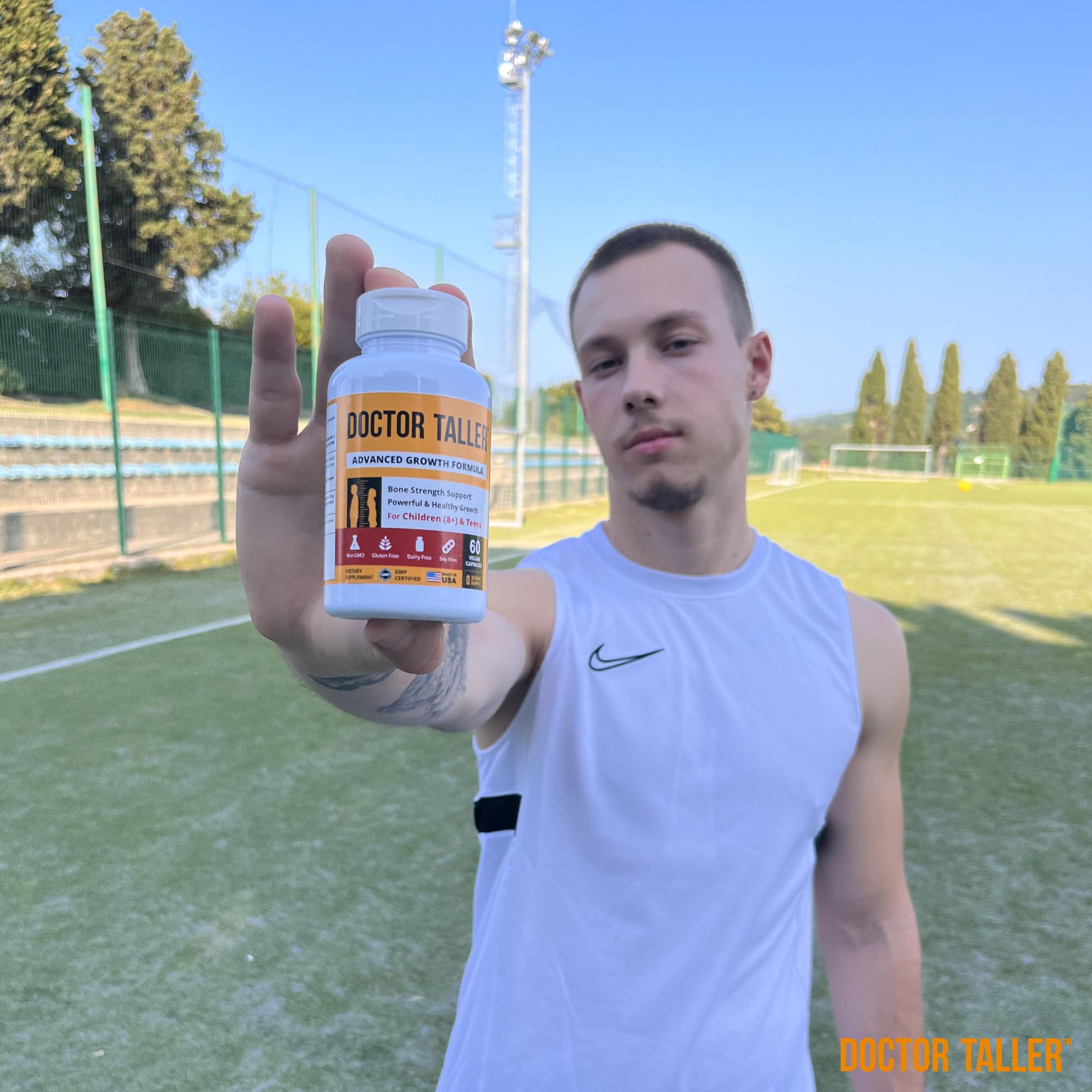 NuBest Doctor Taller USA-made production standards shown on label