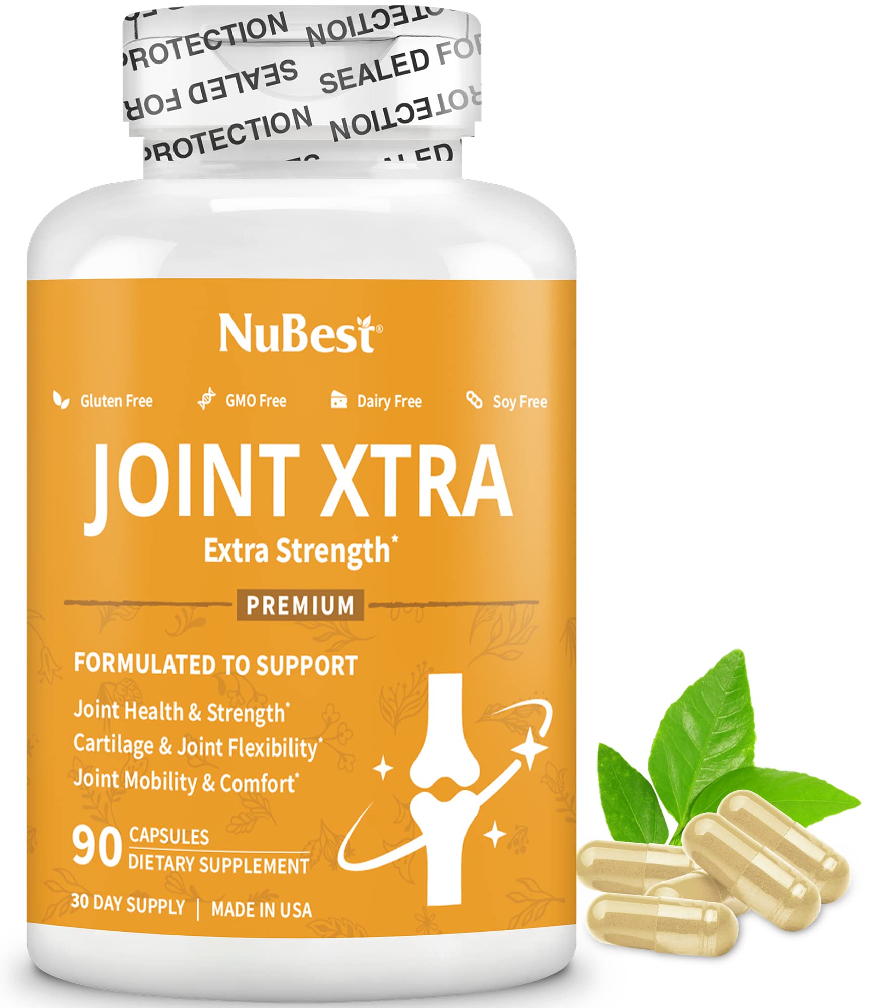 NuBest Joint Xtra bottle front view highlighting the daily joint support formula.