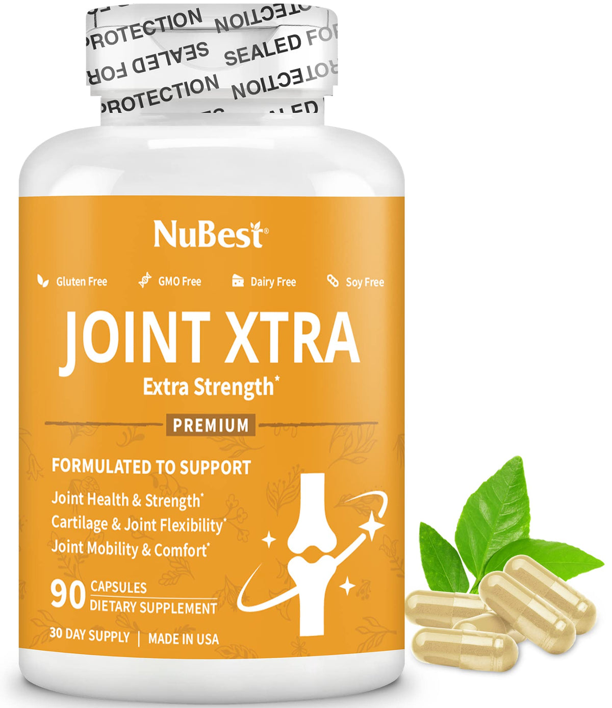 NuBest Joint Xtra bottle front view highlighting the daily joint support formula.