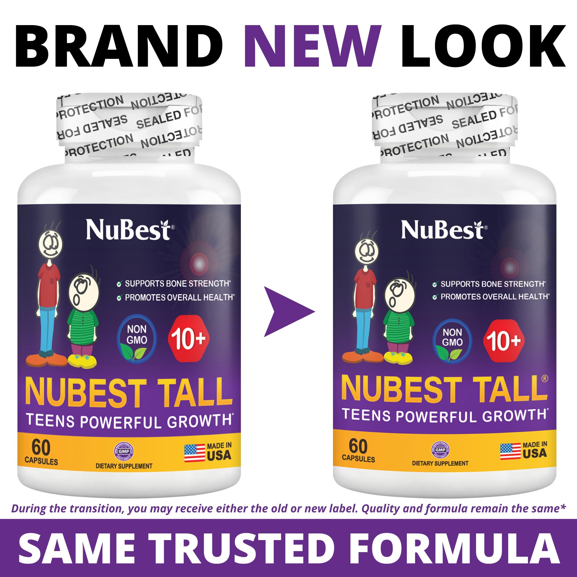 NuBest Tall 10+ teen daily capsules for age-appropriate nutrition
