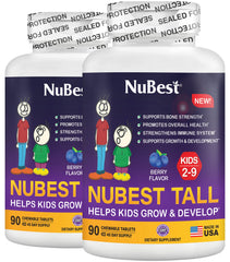 NuBest Tall Kids berry chewable tablets in animal shapes for easy daily nutrition support