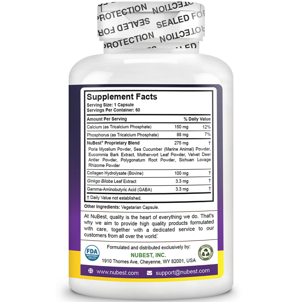 GABA and Gingko Biloba visuals suggesting sleep and focus support