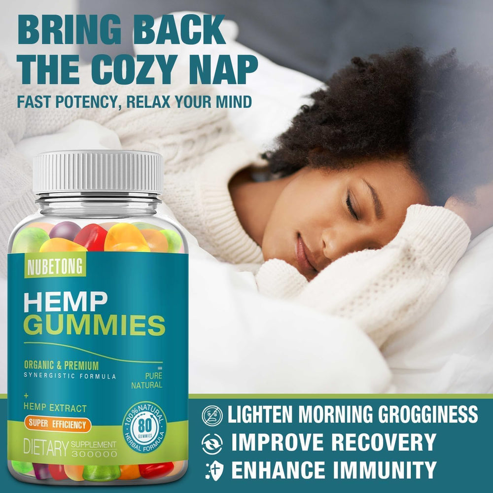 Nubetong hemp gummies compact packaging for travel-friendly use