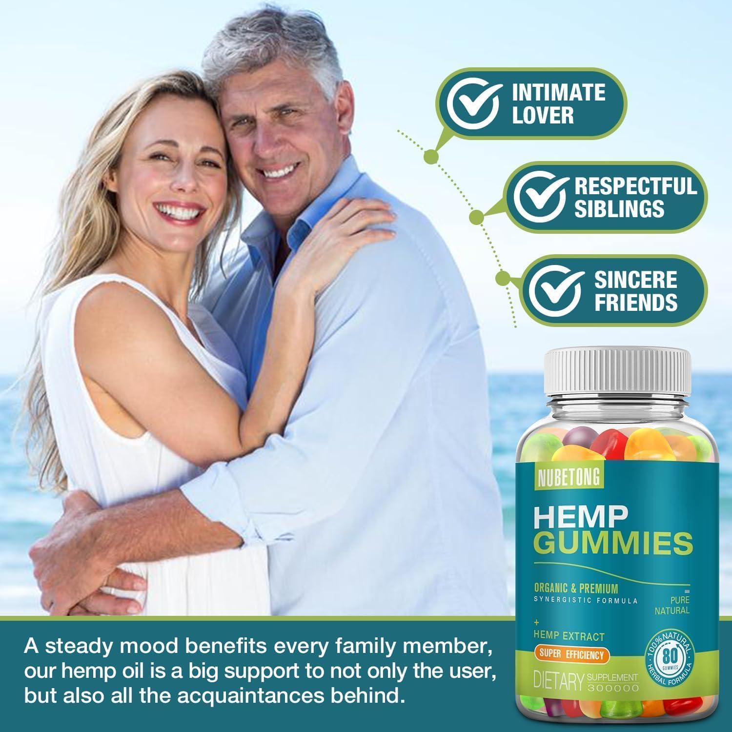 Nubetong hemp gummies vegan gelatin-free formula for plant-based wellness