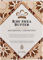 Nubian Heritage bar soap with raw shea butter – daily cleansing for soft, moisturized skin.