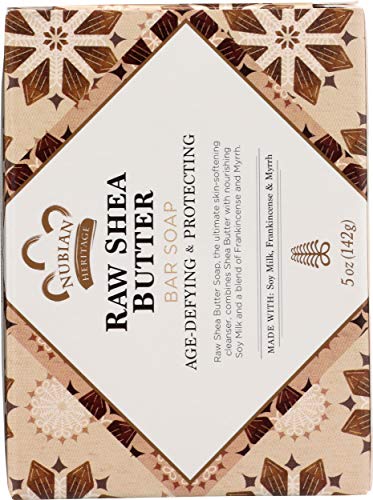 Nubian Heritage bar soap with soy milk – nourishing moisture for dry skin.