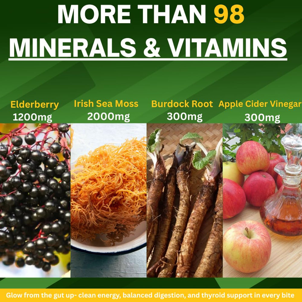 NUBIAN NUTRIFIED Sea Moss Gummies energy boost and everyday wear comfort