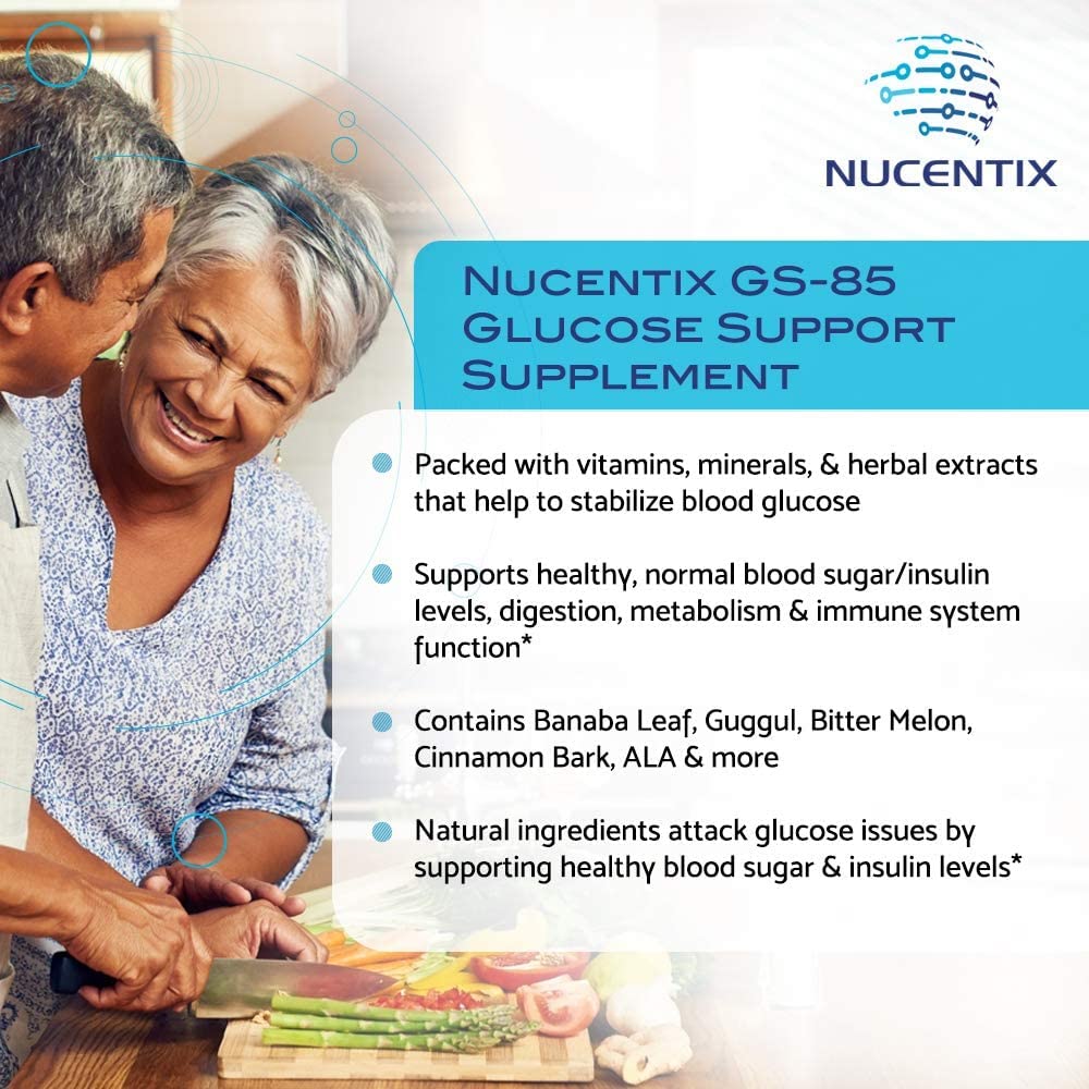 Nucentix GS-85 ingredient label detail showcases a natural, researched blend for informed decisions.