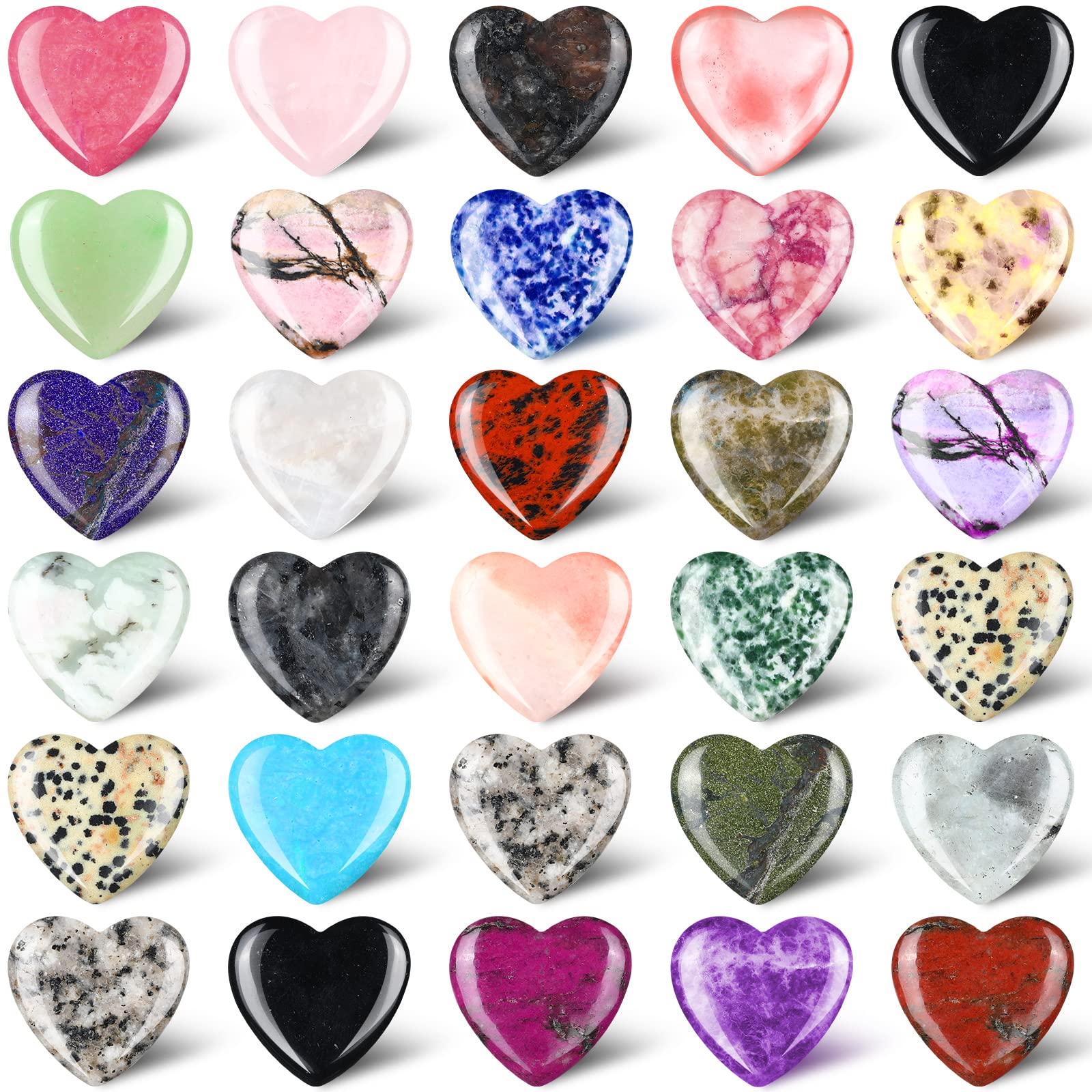 Nuenen heart shape crystal bulk 30-pcs, a vibrant decorative gem for home decor and gifting.