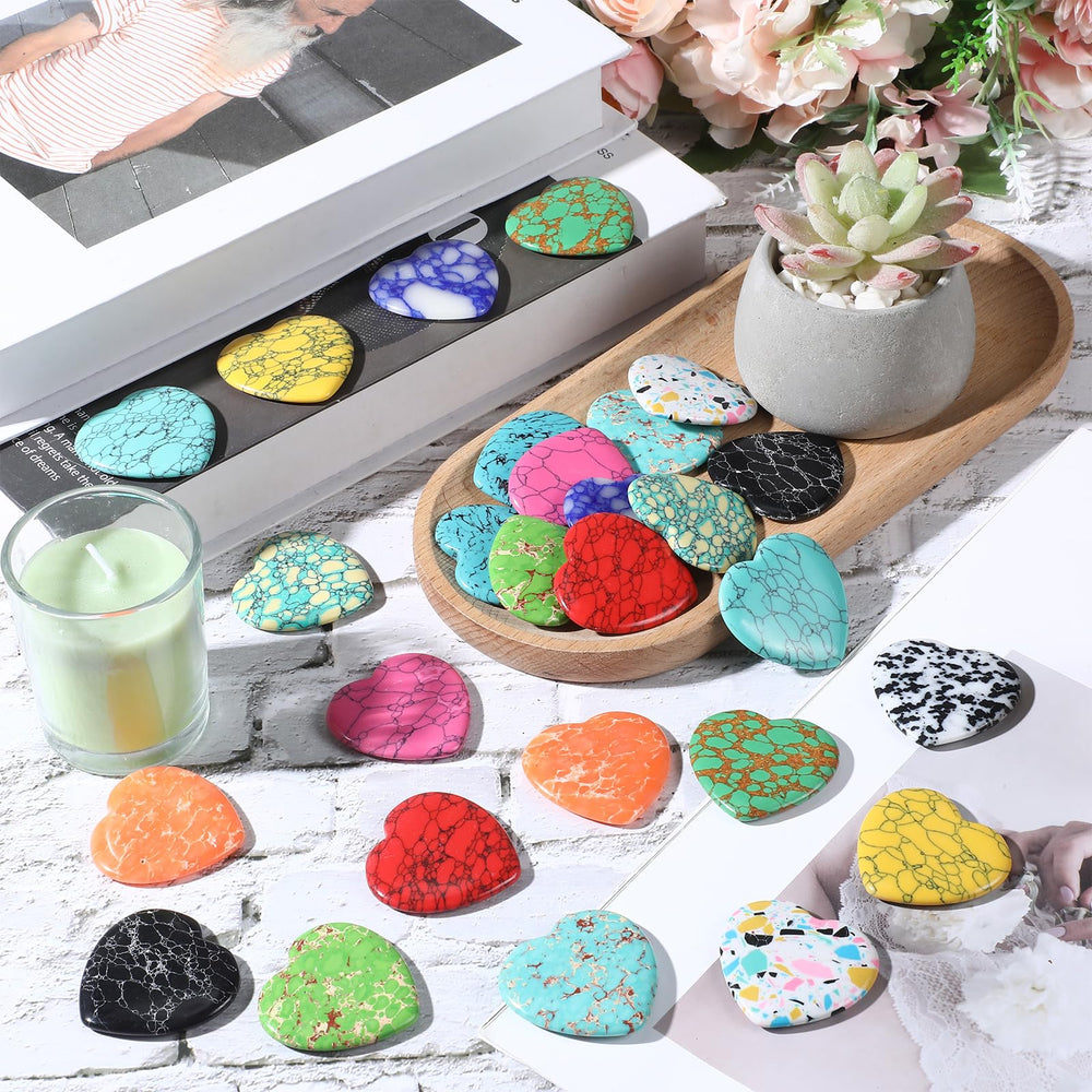 Nuenen heart stones ideal for meditation, yoga, DIY crafts, or small gifts.