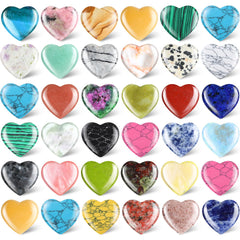 Nuenen heart worry stone pack shows colorful heart crystals for calm moments.