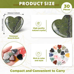 Nuenen pocket heart stone 30mm, portable touchstone for calming hands and mindful moments.