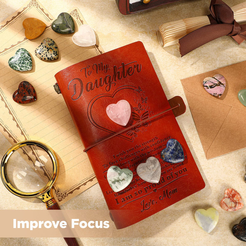 Nuenen worry stone heart crystal for tactile calm moments