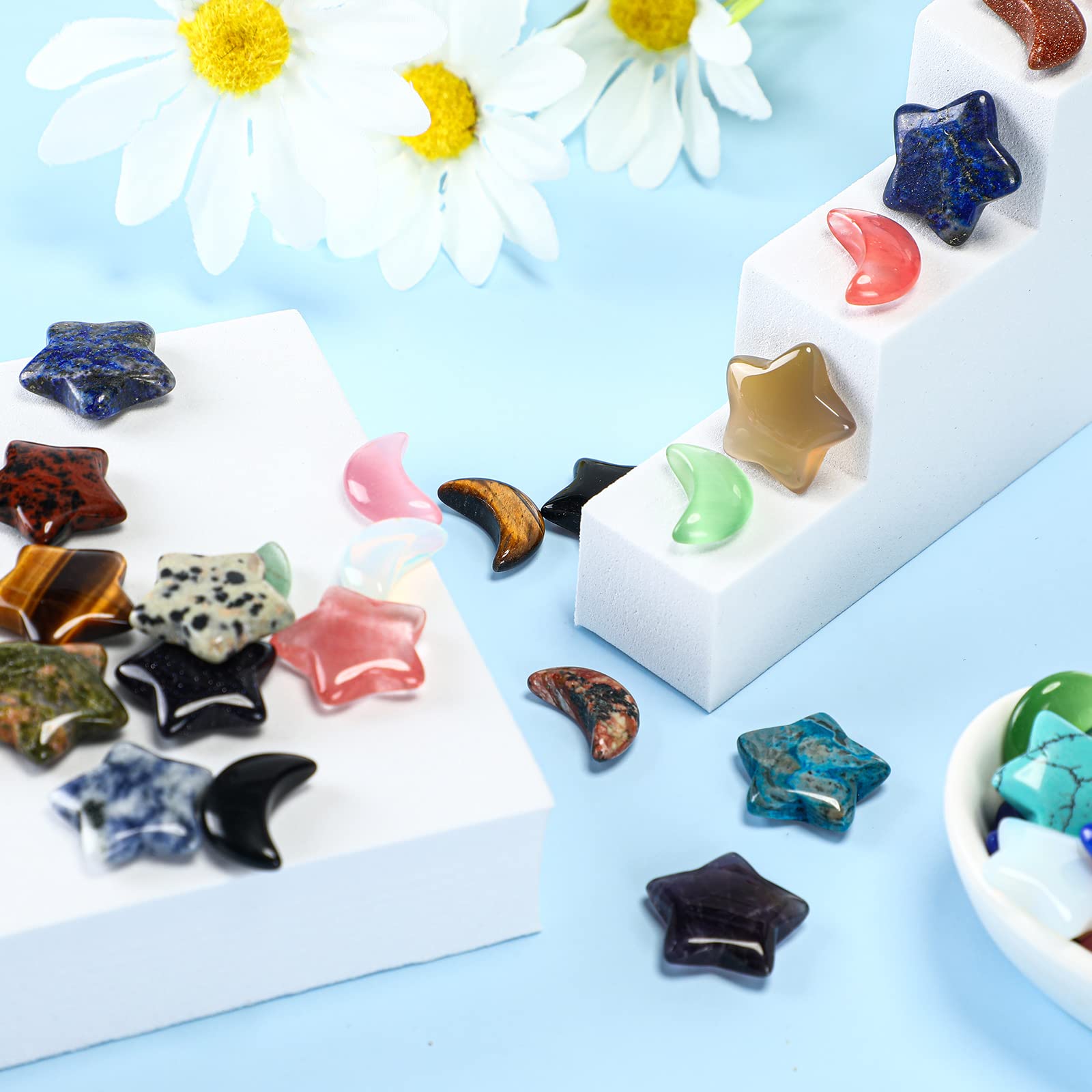 Nuenen worry stones crystal set for everyday mindful rituals