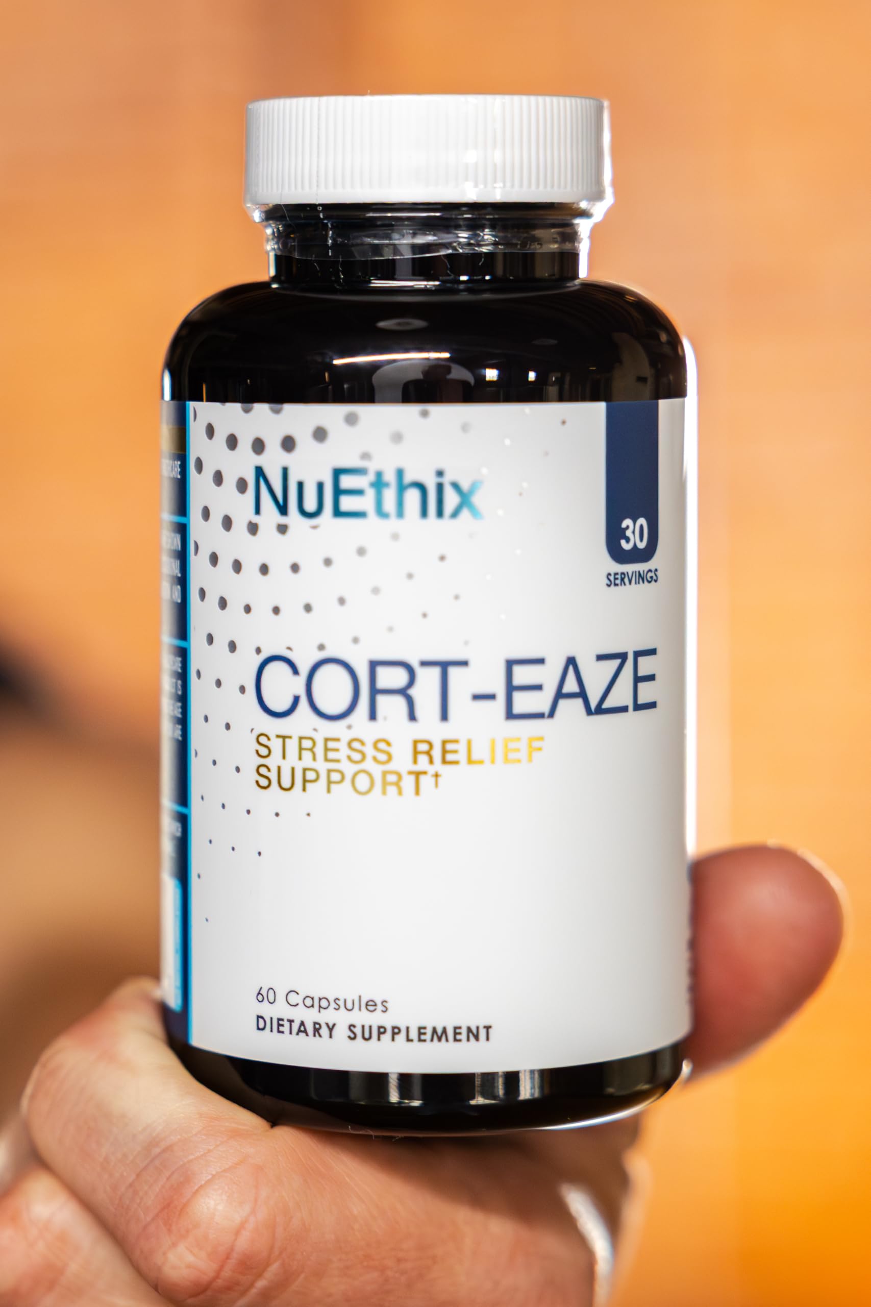 Two capsules per serving reminder for NuEthix Cort-Eaze.