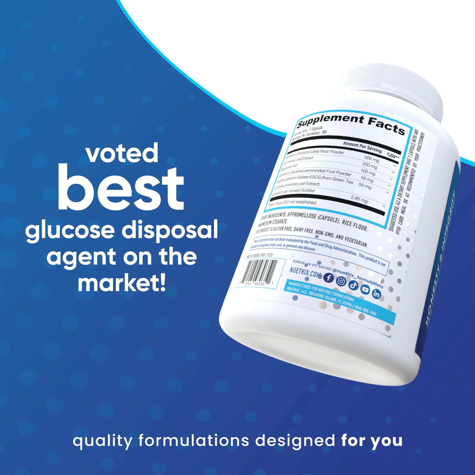 Packaging date label on NuEthix GDA-MAX Pro bottle explained.