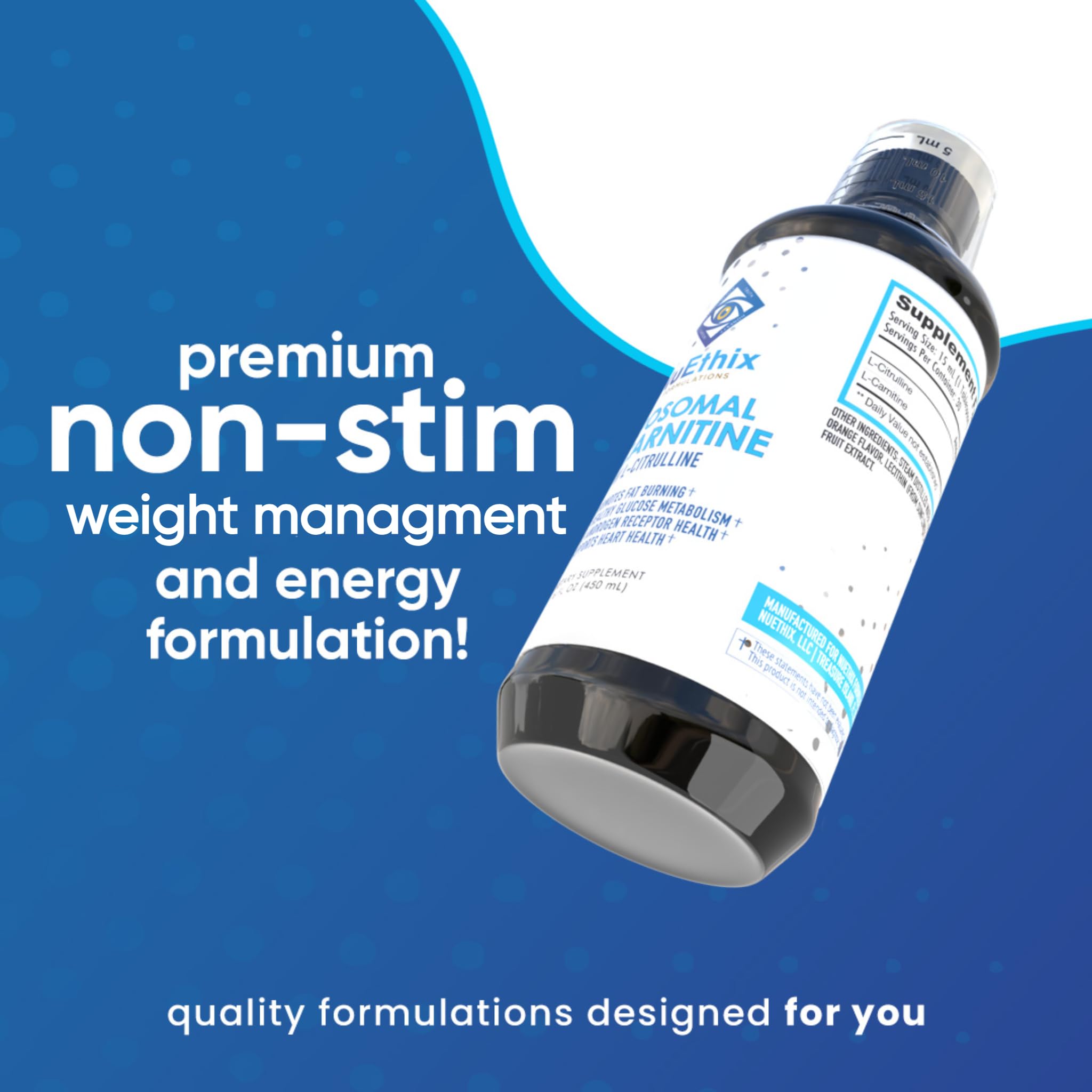 NuEthix Liposomal L-Carnitine capsules close-up for energy and endurance